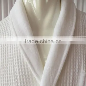 White Bathrobe Thick Winter Waffle Robe Plus Size Sleepwear thumbnail-3
