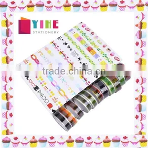 1.5*10m Pattern Waterproof Adhesive Washi Masking Tape for Office Decor . thumbnail-1