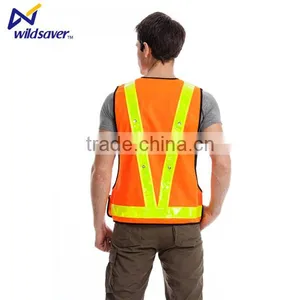 Hi Vis Security Flashing Warning Road Uniform Vest for Mens thumbnail-5