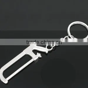 5 Silver Tone Hack Saw Charm Key Chains&Key Rings 120mm thumbnail-1