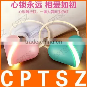 Creative Heart Lock Accompanying Wick Lock Led Lights USB Lover Gift Couple Nightlights thumbnail-1