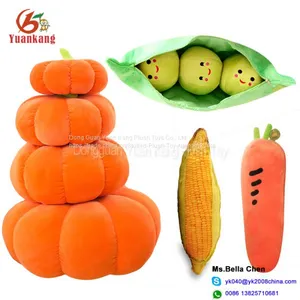Custom Stuffed Vegetables And Fruits Toy Pumpkin Carrot Strawberry Corn Mushroom Banana Plush Toy thumbnail-1