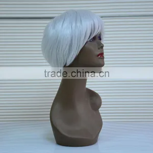Factory Direct Price Cheap Synthetic Silver Wig thumbnail-1