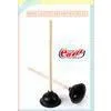 Durable Rubber Toilet Plunger With 53cm Wooden Handle Round Hook thumbnail-1
