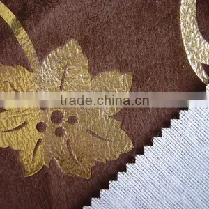 2014 New Fashion 100% Polyester Flower-gilding Super Soft Velboa Fabric,upholstery Fabric thumbnail-1