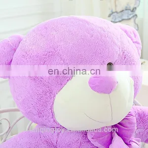 New Style 35cm Beautiful Purple Color Plush Teddy Bear Toy thumbnail-5