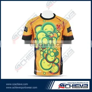 2017 100% Poloester Rugby Uniforms Shirt Youth League thumbnail-2