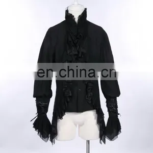 Gothic Victorian Men's Frilled Long Sleeve Shirt thumbnail-1