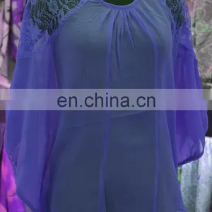 100% Polyester Chiffon Blouse thumbnail-3