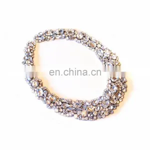 Aidocrystal Fashion Necklace Chunky Statement Necklace Pendant Jewelry White Crystal Choker Necklace thumbnail-1