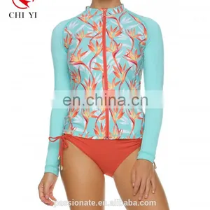 2017 Top Sales Lady Dress Women Rashguard Young Girls Beach Wear Lycra Custom Rash Guard for Running Surfing From Manufacturer thumbnail-2