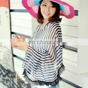 2015 Fashion Design Polyester Chiffon Summer Raglan Sleeves Pashmina(PP535CL-P) thumbnail-2