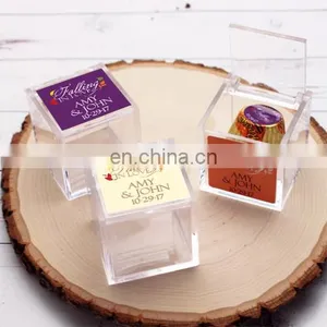 Clear Personalized Acrylic Wedding Decorate Favor Boxes thumbnail-1