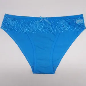Yun Meng Ni Sexy Underwear Front Sexy Lace Waist Band Ladies Briefs Soft Cotton Women Panty thumbnail-5