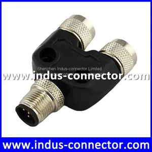 M12 3 4 5 8 12 Pin Male to Female y Splitter Cable Connector Underwater Function for Sensor thumbnail-3