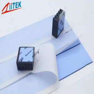 4mm Thickness Blue Color High Conductivity Silicone Thermal Gap Filler Pads thumbnail-1