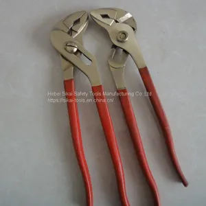 Non Sparking Tools Water Pump Goove Joint Pliers 10 Inch of Beyllium Copper or Aluminum Bronze thumbnail-2