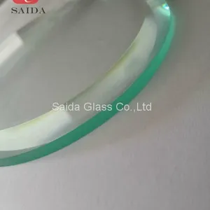 Custom 10mm Thickness Clear Tempered Glass Round Shape With 10mm Beveled and Holes thumbnail-3