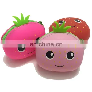 Cute Emoji Bags Women's Silicone Rubber Coin Purse Zipper Pocket Size Pouch Change Wallet thumbnail-2