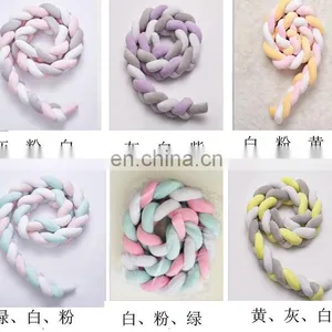 Knot Cushion,Crib Baby Bumper Cot Braid Pad Protector Braided Knot Pillow thumbnail-5