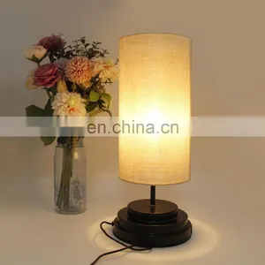 Factory Supply Good Price TC Cloth & Metal Material Decorative Hotel Bedroom Desk Light Led Table Lamp for Home Hotel Use thumbnail-6