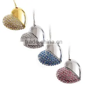 Metal Diamond Heart Shape Usb Flash Drive thumbnail-1