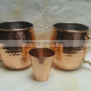 100% Copper Moscow Mule Hammered Mug thumbnail-1