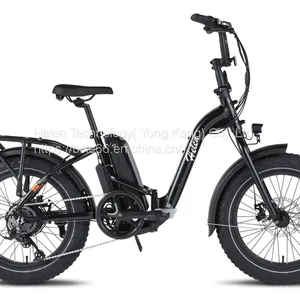 500W 750W 1000W 36V 48V Safe Battery 20 Inch Fat Tire Adult Electric Folding Bike Electric Bicycles thumbnail-1