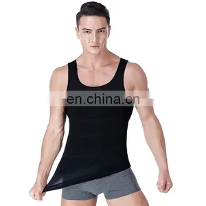 Men's Slimming Body Shaper Compression Vest Tummy Control Shapewear Man Bodywear Abdomen Underwear thumbnail-4