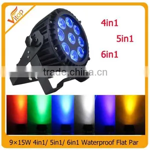 Rgbw 4in1 Waterproof Par Light 9*15W LED Par Light Waterproof thumbnail-1