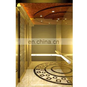 Professional 6 Persons MRL Gearless Mirror Etching Elevator Lift Passenger Cabin thumbnail-5