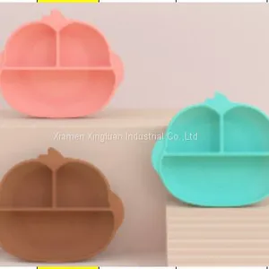 Silicone Plate of Monkey Shape Three Lattice for Baby and Kids Anti-impact thumbnail-2
