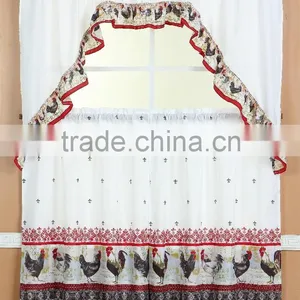 HOT SELLING FASHION STYLE CHEAP PRICE FACTROY MICROFIBER PRINTING KITCHEN CURTAIN SET thumbnail-3