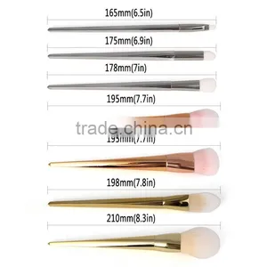 Metal Handle Makeup Brushes Rose Gold 7pcs Hot Sale thumbnail-2
