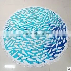 Multicorlor Wholesale Custom Printed Round Towel Beach Microfiber Towel Quality Choice Supplier's Choice thumbnail-1