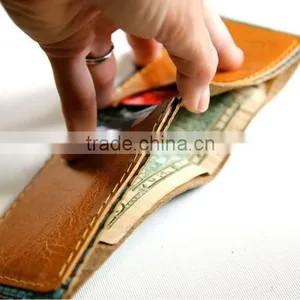 Promotional Leather Money Clip Wallet/leather Wallet With Clip in New Style 100% Handmade thumbnail-1