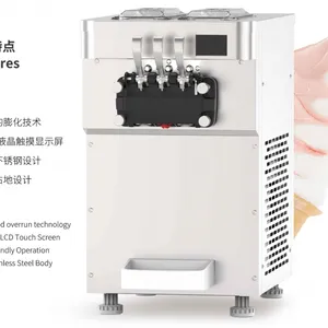 Soft Serve Dual System Ice Cream Making Machine for Home and for Commercial, Stainless Steel and Rapid Cooling thumbnail-1