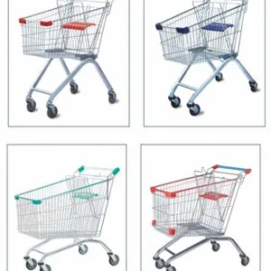 High Quality Supermarket Trolley 4 Wheel Grocery Storetrolley Metal Shopping Trolley thumbnail-2