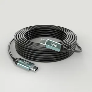 Shenzhen OEM Factory Wholesale 10Gbps USB3.2 Gen2 Type-C to Type-C AOC-Active Optical Cable 8m 60W PD for VR,PC,Camera,Medical thumbnail-2