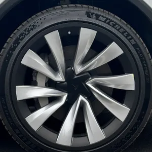 20-Inch Matte Black Wheel Hub Ring Set (4 Pcs) for Tesla Model Y Juniper - OEM Replacement thumbnail-2