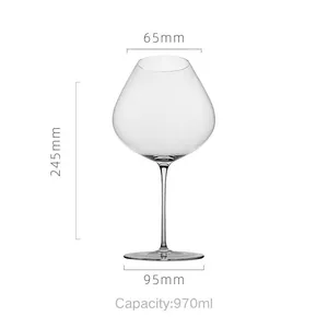 Wholesale Wine Glassware Set Decorative Clear Goblet Wine Glasses for Wedding Party Home Bar thumbnail-2