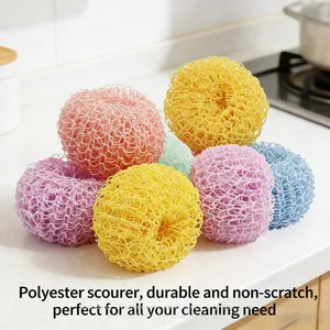 Kitchen Cleaning Ball Natural 100% Polyester Scourer thumbnail-5