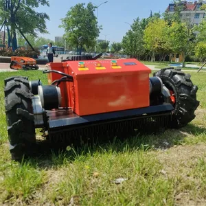 Gasoline Engine Sharp Mowing Blades Walking Speed 0~6Km/h Remote Control Lawn Wheel Mower for Sale thumbnail-3