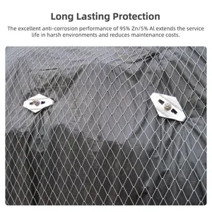 Rockfall Netting G65 4 Hot Dip Galvanizing Rockfall Netting Landslide Prevention Mesh Adapt to Water Conservancy Slope thumbnail-4