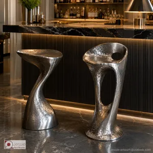 Hammered Stainless Steel Coffee Table thumbnail-4