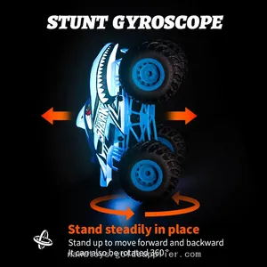 UJIE 1:16 Scale RC Truck Off-road Stunt Car 2.4 Ghz Remote Control Gyroscope 360 Degree Rotate Music Lighting thumbnail-3