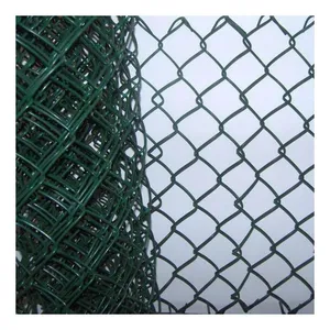 Factory Supply Galvanized Wire Mesh 50x50mm Diamond Chain Link 6 Foot Green Fencing for Sheep thumbnail-4