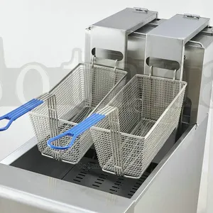 Single-cylinder Vertical Electric Frying Oven With Oil Filtering Cart thumbnail-4