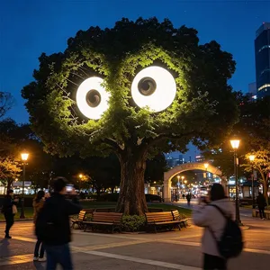 Animated Rotating Eye Lightbox, Dynamic Rotating‑Pupil Storefront Installation Sign for Retail & Commercial Street Art thumbnail-1