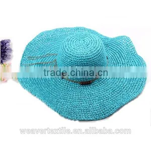 Fashion Floppy Folding Women Girl Summer Sun Hat Straw Beach Wide Large Brim Cap Quality Choice thumbnail-6